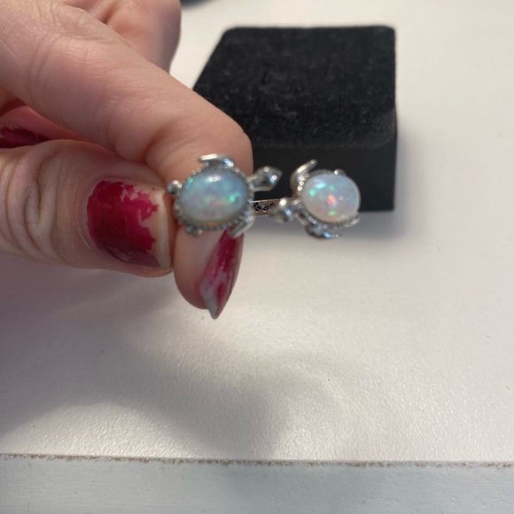 NEW Silver Turtle Opal Adjustable Ring -
Engraved "I Love You Forever" - Picture 10 of 12